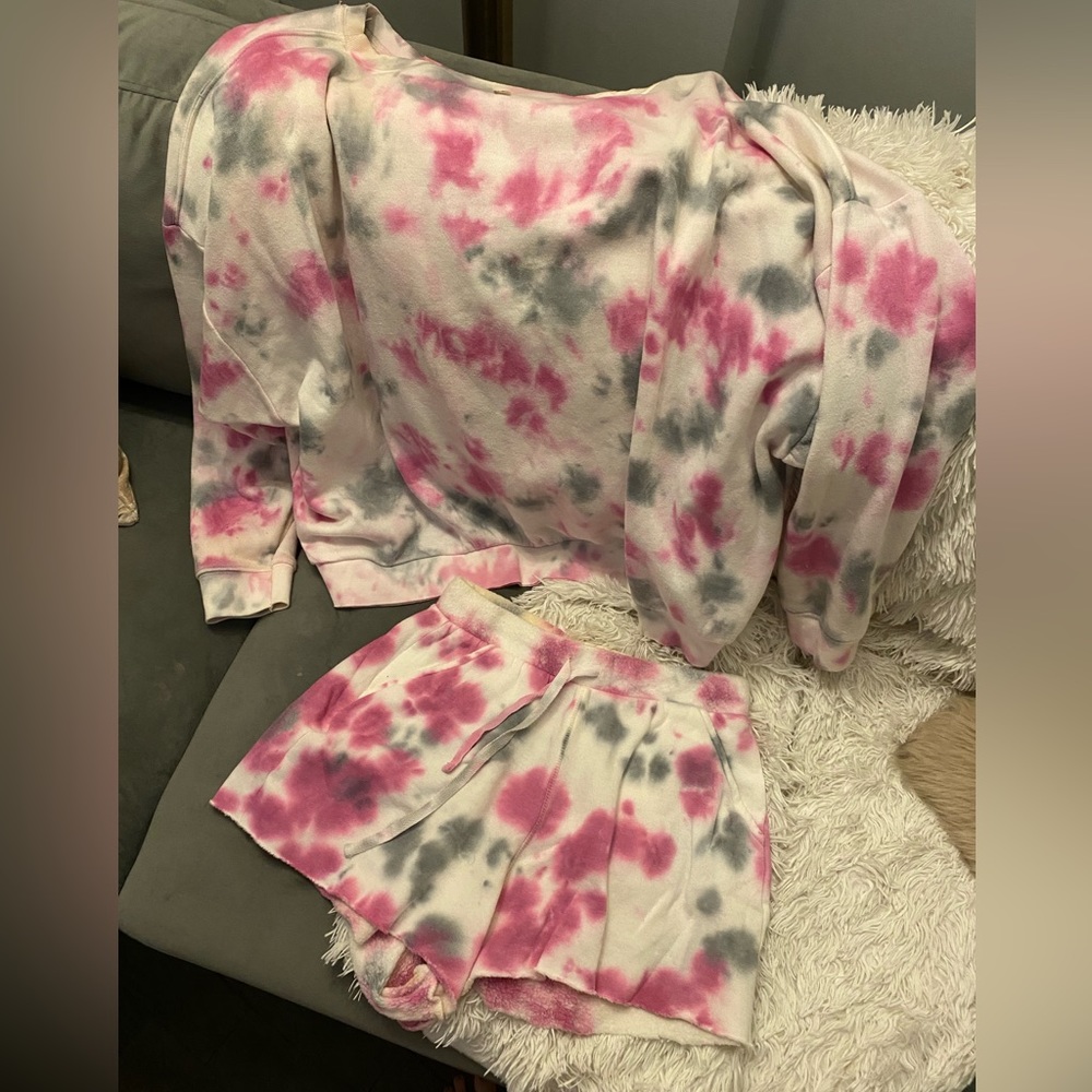 Free People tie dye pajama set